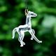 Glass Multicolor Horse Christmas Tree Decoration Ornaments Set of 6 Pcs